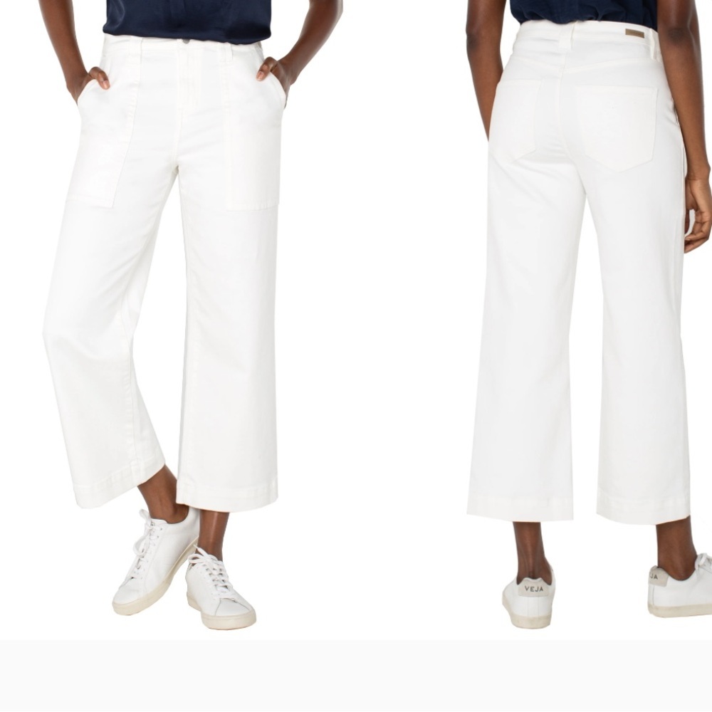 NWT Liverpool Los Angeles Stride Hi-rise Wide Leg Crop